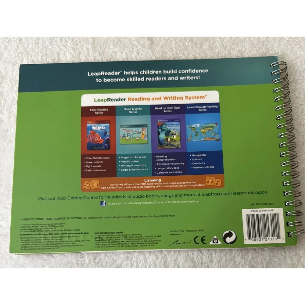Leap Reader Book Learn to Write Letters & Numbers Mr. Pencil USB Cord Leap Frog